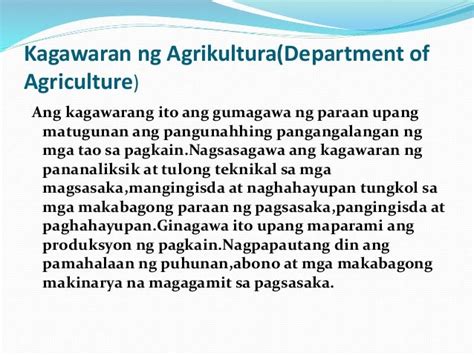 ano ang department of agriculture|Agrikultura .